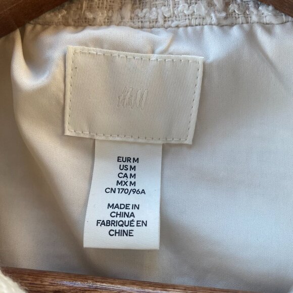 H&M Cropped Tweed Jacket Women NWOT - Picture 6 of 7